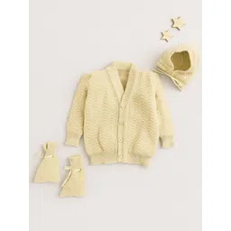 Little Angels Boys Chevron Woollen Cardigan-picture-9