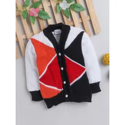 Little Angels Boys Colourblocked Woollen Cardigan-picture-45