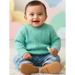 Little Angels Boys Ribbed Woollen Pullover-picture-0
