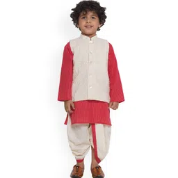 Little Bansi Boys Mandarin Collar Pure Cotton Kurta-picture-37