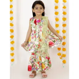 Little Bansi Kids Yellow Floral Print Suit Set-picture-29