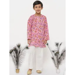 Little Bansi Pink & White Floral 1 Kurta + 1 Pyjamas-picture-30