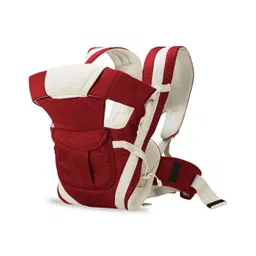 LittleBoo Baby Carrier 4 in 1 Carry Bag Baby Carrier Cuddler Air Mash Fabric Baby Carrier Bag Adjustable - Red-image-6
