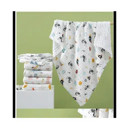 LittleBoo Baby Super Soft Absorbent Muslin 6 Layer Blanket Size 60 x120cm (Print May VaryPack of 1)-image-5