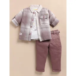 LITTLE COLLARS Boys Checked Shirt with Trousers-picture-27