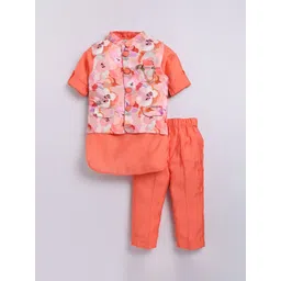 LITTLE COLLARS Boys Embroidered Regular Kurta with Pyjamas-picture-47