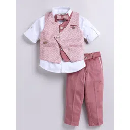 LITTLE COLLARS Boys Printed Shirt with Trousers-picture-29