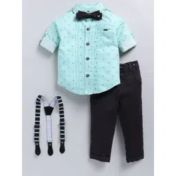 LITTLE COLLARS Boys Printed Shirt with Trousers-picture-25