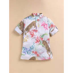 LITTLE COLLARS Boys Printed Shirt with Trousers-picture-24