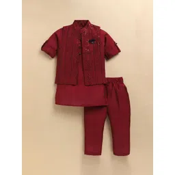 LITTLE COLLARS Boys Regular Kurta with Pyjamas-picture-20