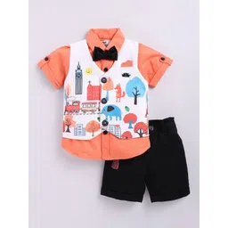 LITTLE COLLARS Boys Shirt Collar Short Sleeves Shirt With Shorts With Waistcoat-picture-10