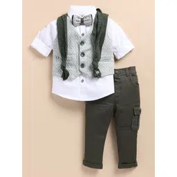 LITTLE COLLARS Boys Striped Shirt with Trousers-picture-35