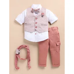LITTLE COLLARS Boys Striped Shirt with Trousers-picture-36