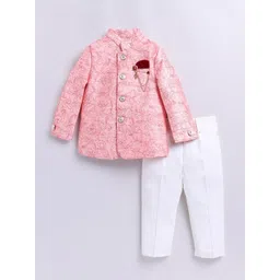 Little Collars Embroidered Bandhgala Ethnic Set-picture-15