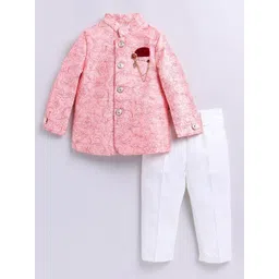 Little Collars Kids Embroidered Bandhgala Set-picture-46