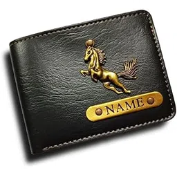 little cubess Men's Artificial Leather Personalized Wallet Gift for Men/Gift for Love/Gift for Husband (Black)-picture-33