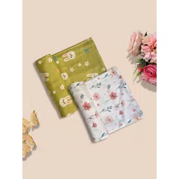 Little Dreams Grow with Style Kids Set Of 2 Printed Muslin Swaddle-picture-15