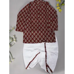 Little Dreams Boys Printed Kurta with Dhoti-picture-36