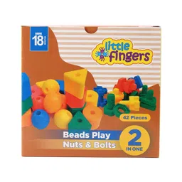 little fingers Little Finger Beads Play & Nuts Bolts Blocks Multicolor - 42 Pieces-picture-21