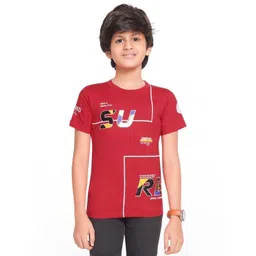 Little funky Boys Maroon Tshirts-picture-43