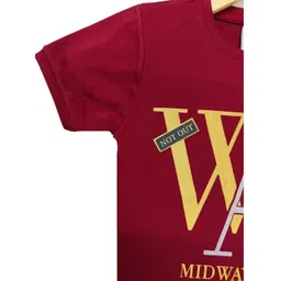 Little funky Unisex Maroon Tshirts image 3