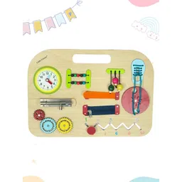 LITTLE GINNIE Infants Brown Busy Board Activity Center-picture-38