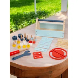 LITTLE GINNIE Kids Pretend Play Portable Construction Tools Kit-picture-30