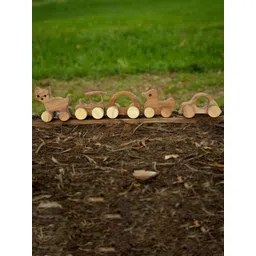 LITTLE GINNIE Kids Set Of 5 Neem Wood Cat Nano Car Tractor Duck Motor Car Wheel Toy-picture-31