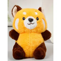 LITTLE GINNIE Kids Yellow & Brown Cotton Panda Soft Toy-picture-25