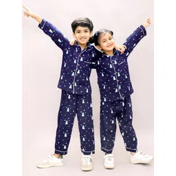 LITTLE GINNIE Unisex Kids Printed Shirt with Pyjamas-picture-42