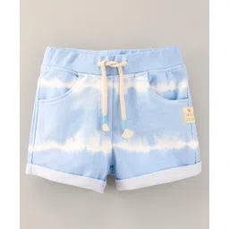 Little Kangaroos Mid Thigh Shorts Placement Print - Blue-picture-33