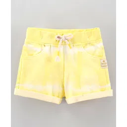 Little Kangaroos Mid Thigh Shorts Placement Print - Lemon Yellow-picture-30