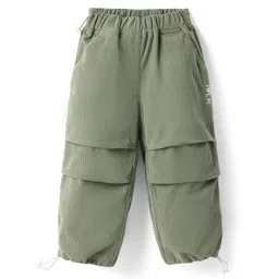 Little Kangaroos Woven Full Length Trouser Pant With Solid Colour - Olive Green-picture-17