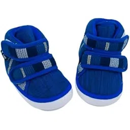 little legs Blue Soft Booties with Double Velcro Straps-picture-34