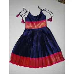 Little Love Kids Couture Blue Silk Dresses-picture-36