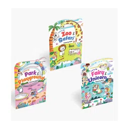 little masters Carry Me Zoo & Safari, Fairy & Unicorn and Park & Playground Colouring Books for Kids Fun Animal and Fantasy-Themed Copy Colouring Books with Handle for Easy Carrying-English-picture-14