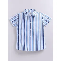 LITTLE NINJA Boys Comfort Multi Stripes Striped Casual Shirt-picture-42
