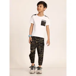 LITTLE NINJA Boys Printed T-shirt with Trousers-picture-34
