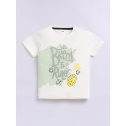 LITTLE NINJA Boys Typography Printed Round Neck Cotton T-shirt-picture-25