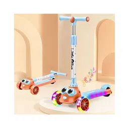 Little Olive Kids Road Runner Musical LED Scooter with Adjustable Height & Safety Features - Pink-picture-18