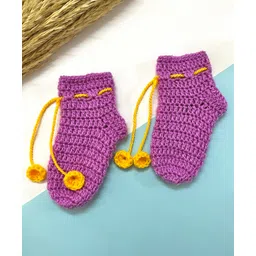 Little Peas Handmade Crochet Designed Socks - Light Purple-picture-10