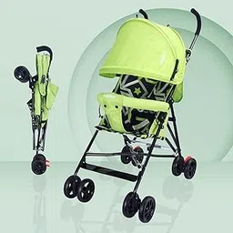 Little Pumpkin Kiddie Kingdom Stroller and Pram for Baby | Kids | Infants | Newborn |Boy & Girl of 0 to 3 Years((Green Black)-picture-14