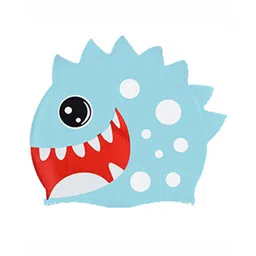 Little Surprise Box 3D Eye Polka Print Silicone Swimming Cap - Sky Blue-picture-11