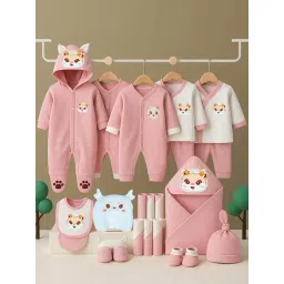 Little Surprise Box Unisex Pink Cotton Printed Gift Set (26 Pcs)-picture-20