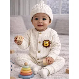 Little Surprise Box LLP Face Sleeves Jumpsuit Romper With Cap For Tiny Toddlers-3-6M-picture-36