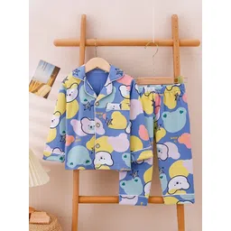 Little Surprise Box LLP Kids Cartoon Characters Printed Pure Cotton Night suit-image-13