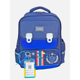 Little Surprise Box LLP Kids Colourblocked  ClimaCool Crest Design School Backpack-image-2