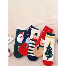 Little Surprise Box LLP Kids Pack Of 5 Patterned Ankle Length Socks-image-15