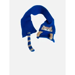 Little Surprise Box LLP Kids Patterned Stretchable Wool Mufflers With Cap-image-1