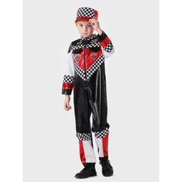 Little Surprise Box LLP Unisex Kids Checked Basic Jumpsuit Halloween Costume Fancy Dress-picture-11